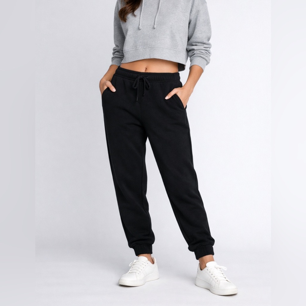 ✨ Aeropostale Black‎ Cotton Blend Jogger Sweatpants Casual Lounge M ✨